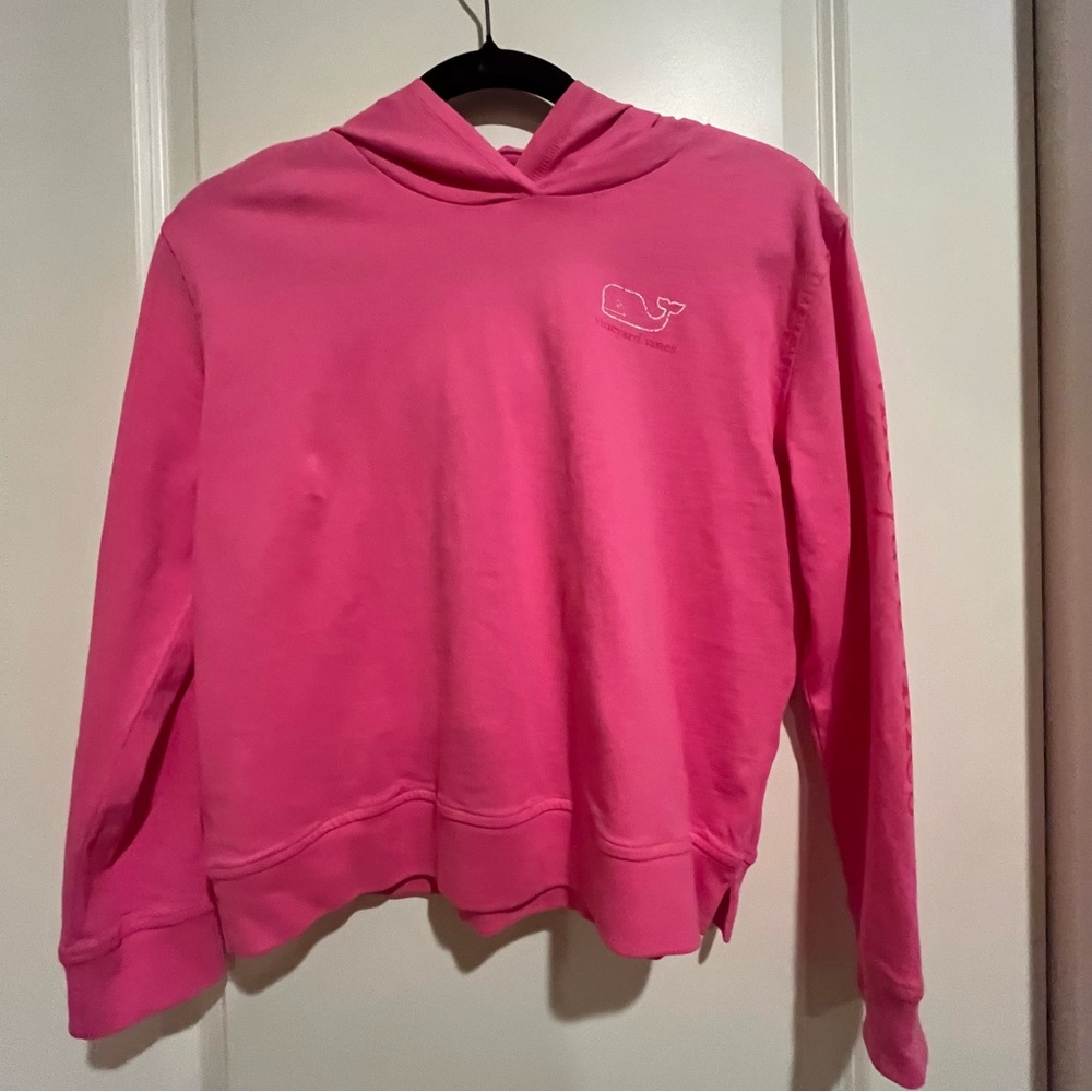 Vineyard Vines Girls Pink light weight pullover Hoodie size 14